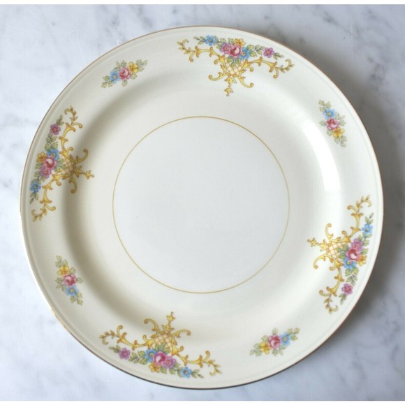 Vintage China Homer Laughlin Eggshell Nautilus - Rochelle Luncheon Plate 9-1/4" - Picture 2 of 3